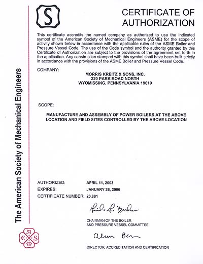Power Boiler Certificate