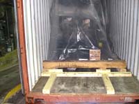 Placed in seagoing container