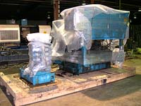 Wrapping machinery in stages