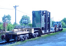 Press loaded on RR car