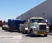 Two flatbeds with cargo