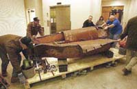 Unloading steel member